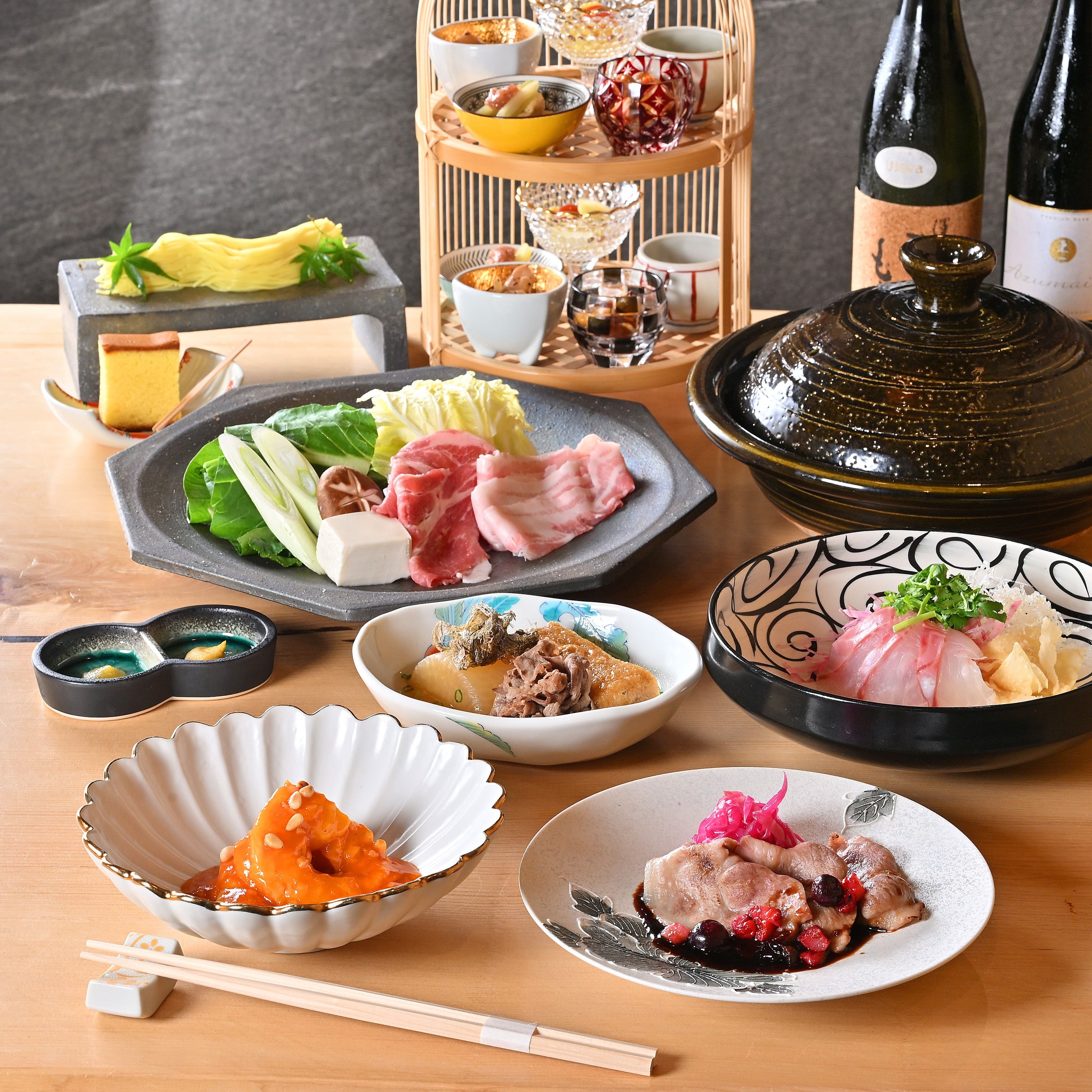 飲み放題付【かけふ・豚しゃぶコース】冷製トンテキや海老ちり、豚すき鍋＜全8品＞