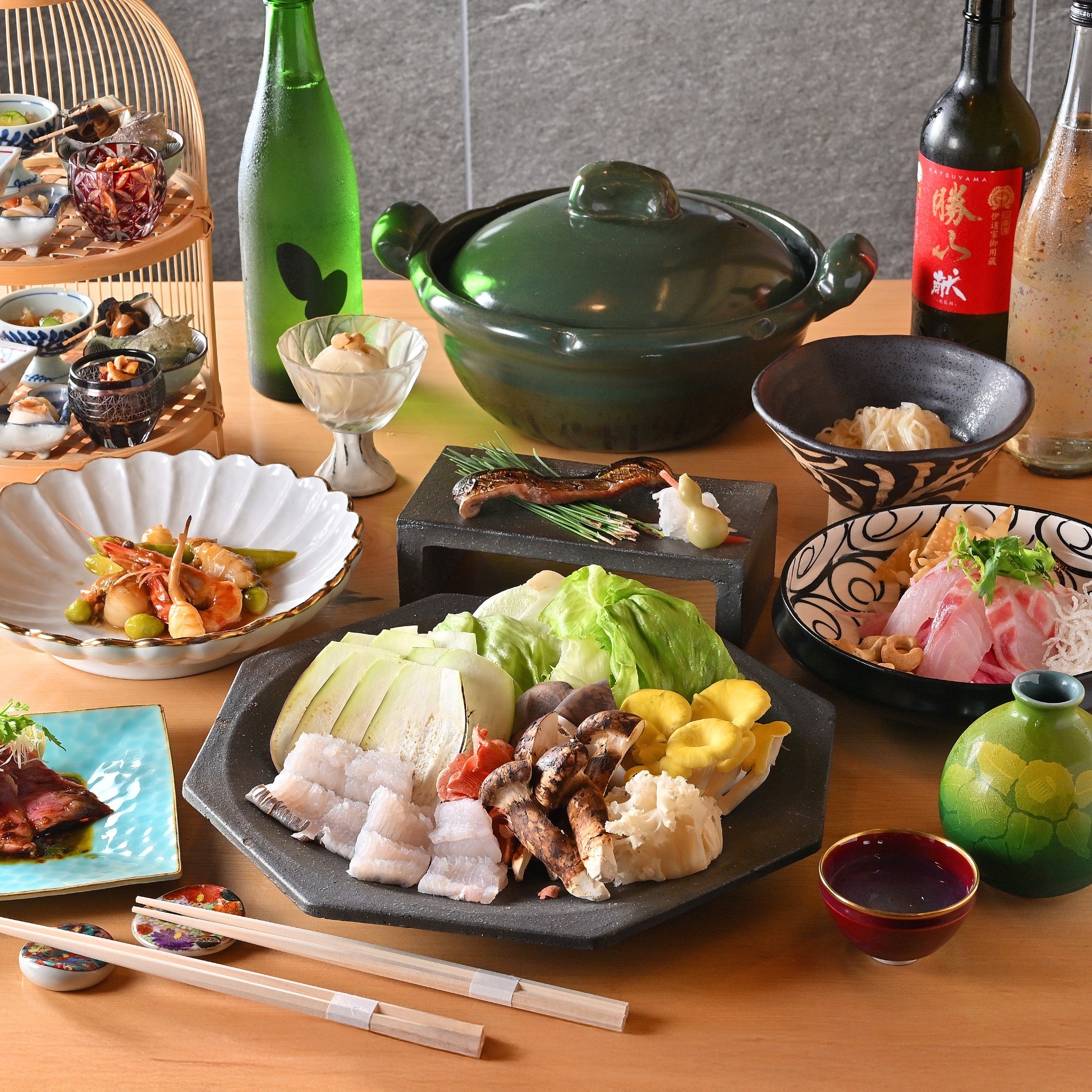 【秋の宵語りおまかせコース】鱧と松茸鍋、さんまの肝焼きなど秋の味覚を堪能＜全8品＞